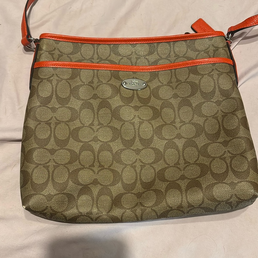 Coach crossbody brown and orange. Purchased at outlet mall.